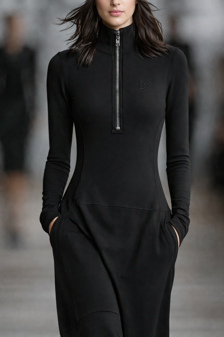 ISA™ | Casual Turtleneck Maxi Dress