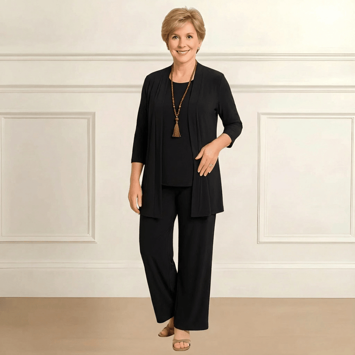 ROSY™ | Cardigan, Top & Trousers Set