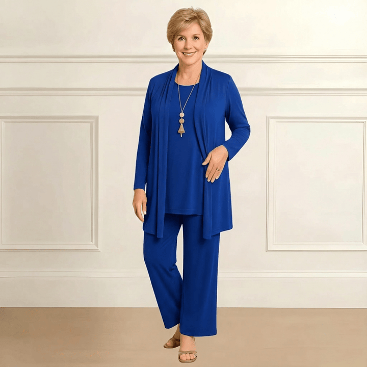 ROSY™ | Cardigan, Top & Trousers Set